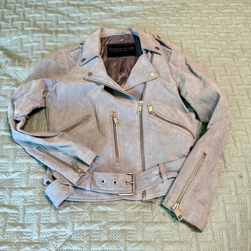 Bagatelle Women's Blue Biker Jacket